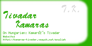 tivadar kamaras business card